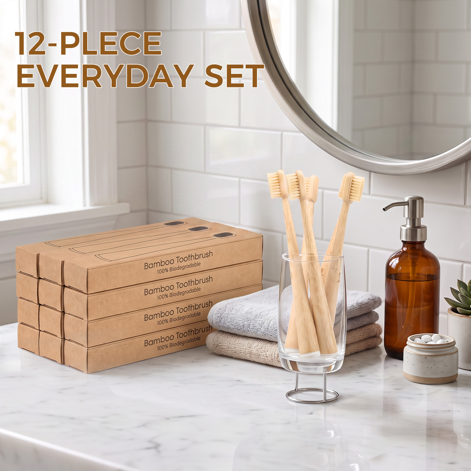 12 unidades de cepillos de die - Bamboo Toothbrush reseña y precio
